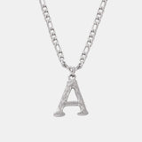 Titanium Steel Letter Pendant Necklace 