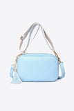 PU Leather Tassel Crossbody Bag 