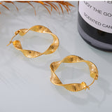 Titanium Steel Twisted Earrings 