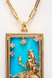 Tarot Card Pendant Stainless Steel Necklace 