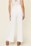 Double Take Full Size Texture Smocked Waist Wide Leg Pants 