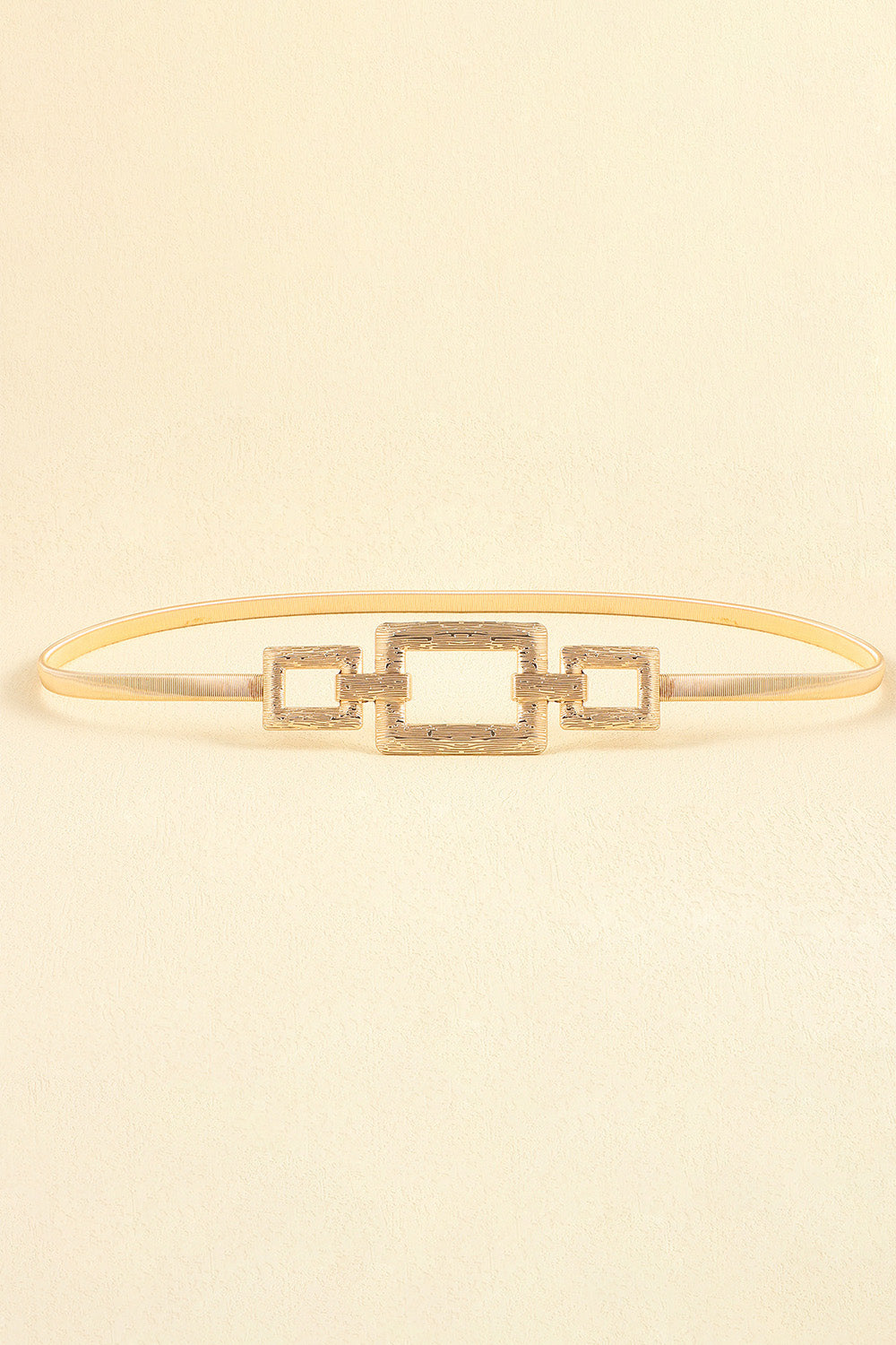 Square Shape Zinc Alloy Buckle Iron Belt 