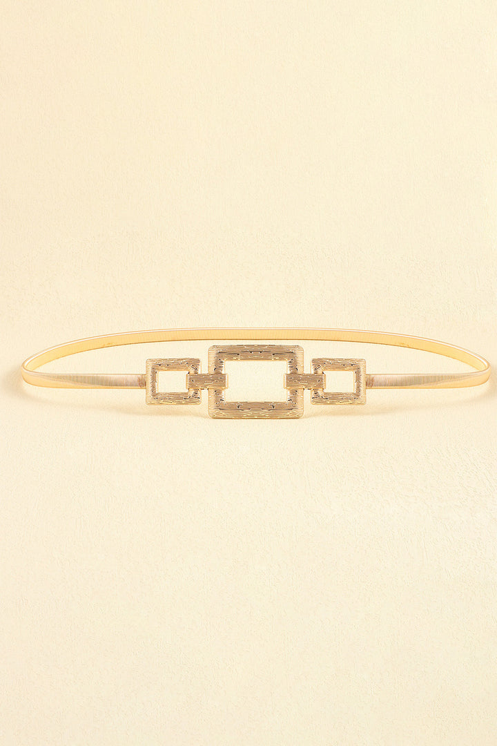Square Shape Zinc Alloy Buckle Iron Belt 