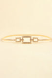 Square Shape Zinc Alloy Buckle Iron Belt 