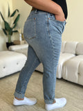 Judy Blue Full Size High Waist Cuff Hem Jeans 