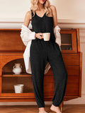 Ribbed Knit V-Neck Tank and Pants Lounge Set Lingerie & Nightwear