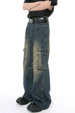 Mid Rise Jeans with Cargo Pockets 