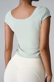 Round Neck Short Sleeve Active T-Shirt 