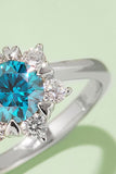1 Carat Moissanite 925 Sterling Silver Cluster Ring 