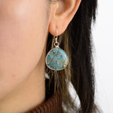 Natural Stone Teardrop Earrings 