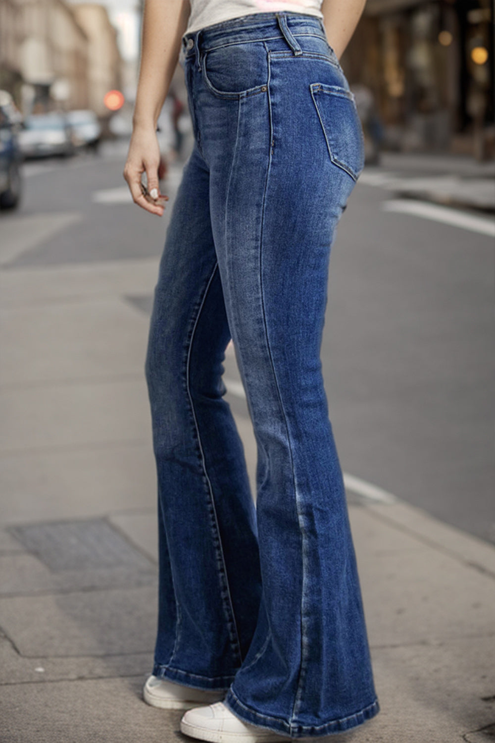 Plus Size High Waist Flare Jeans 