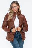 YMI Pocketed Zip Up Turtleneck Puffer Jacket 
