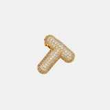Inlaid Zircon Bubble Initial Necklace 