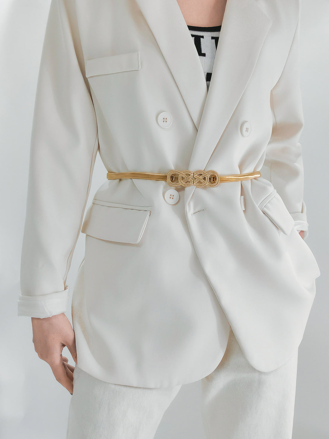 Knot Buckle Metal Belt 