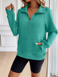 Ivy Lane Half Zip Raglan Sleeve Sweatshirt 