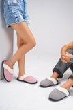 Thermal Faux Fur Round Toe Slippers 