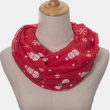 Fringe Snowman Polyester Scarf 