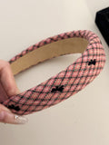 Plaid Bow Wide Headband 