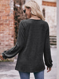 Mandy Long Flounce Sleeve Round Neck Blouse 