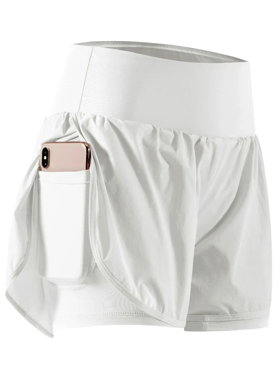 Pocketed High Waist Active Shorts 