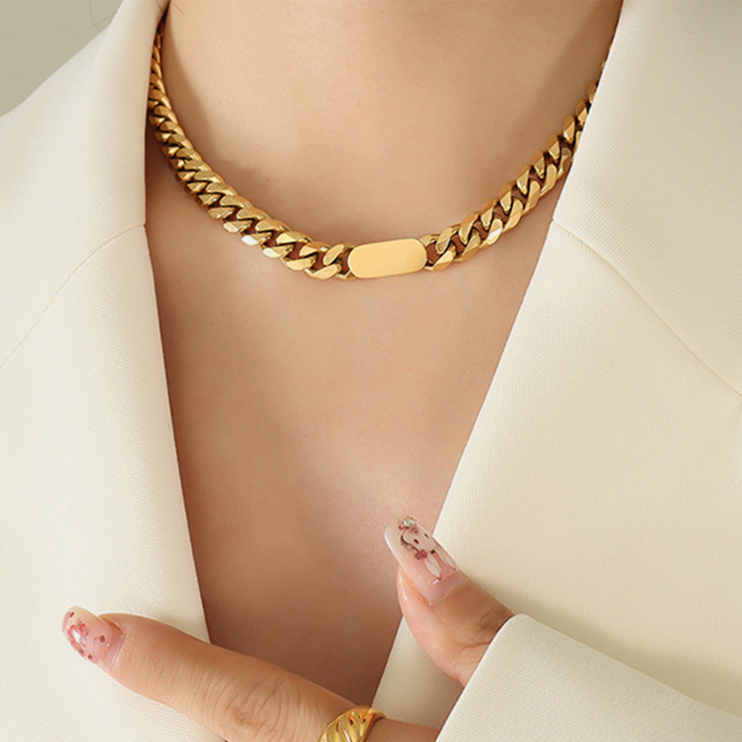18K Gold-Plated Chain Necklace 