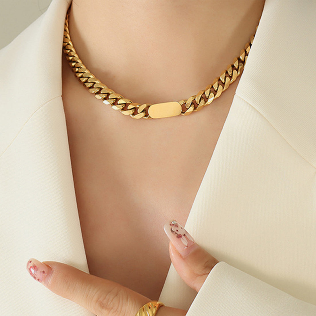 18K Gold-Plated Chain Necklace 