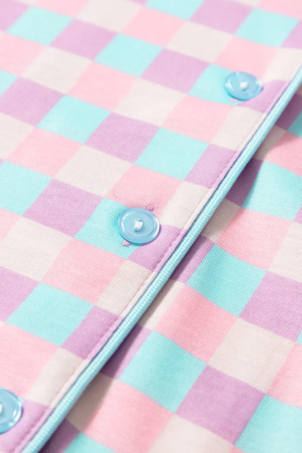 Plaid Collared Neck Short Sleeve Top and Shorts Lounge Set Lingerie & Nightwear