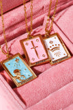 Tarot Card Pendant Copper Necklace 