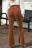 High Waist Corduroy Flare Pants 