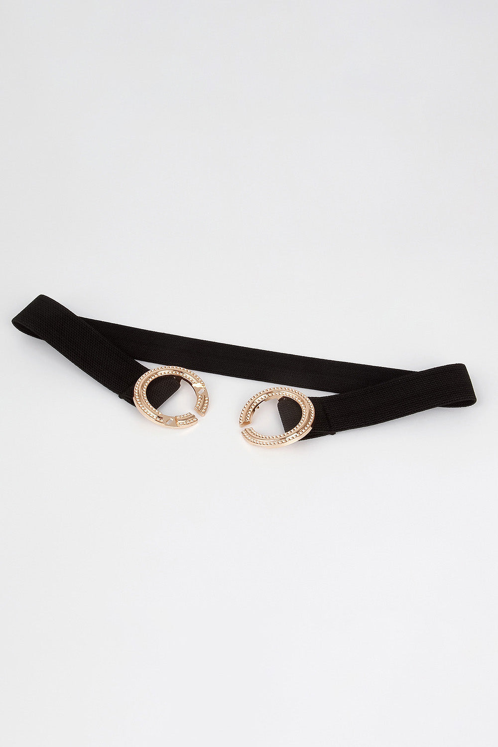 Double Hoop Buckle Elastic Belt 