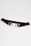 Double Hoop Buckle Elastic Belt 