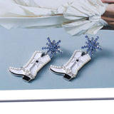 Boot Alloy Dangle Earrings 