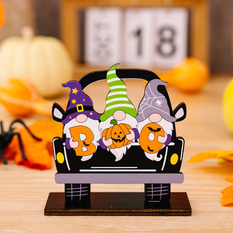 3-Piece Halloween Element Car-Shape Ornaments 