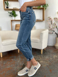 Judy Blue Full Size Cuffed Hem Slim Jeans 