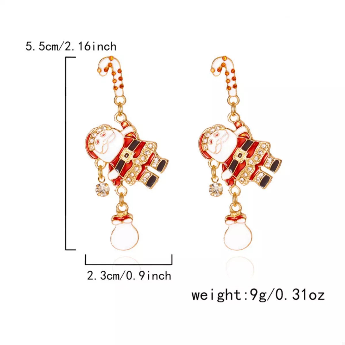 Christmas Santa Drop Earrings 