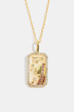 Rhinestone Constellation Pendant Copper Necklace 