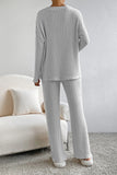 Ribbed V-Neck Top and Pants Lounge Set Lingerie & Nightwear
