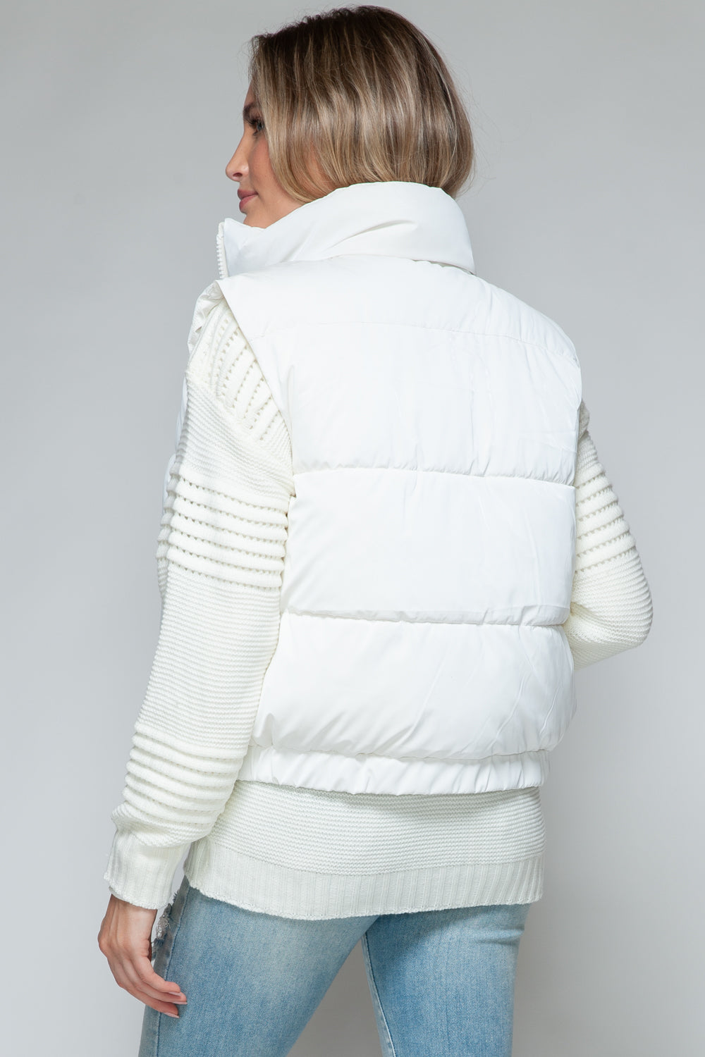 Snobbish Fine Fur Lining Quilted Vest 