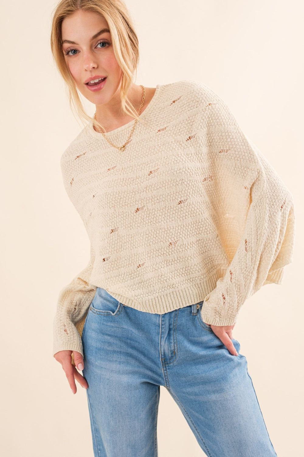 And The Why Dolman Sleeves Sweater 