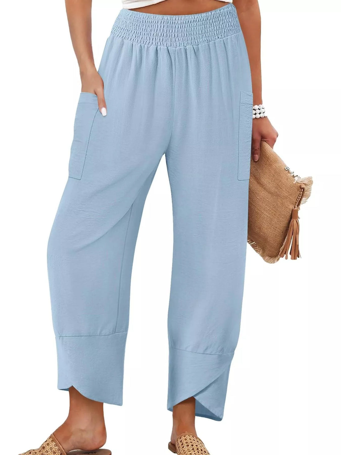 Elastic Waist Pants 