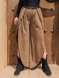 Plus Size Slit Wide Leg Pants 