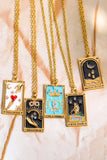 Tarot Card Pendant Stainless Steel Necklace 