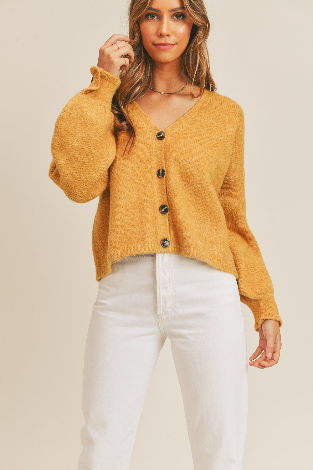 MABLE Long Sleeve Button Down Sweater Cardigan 
