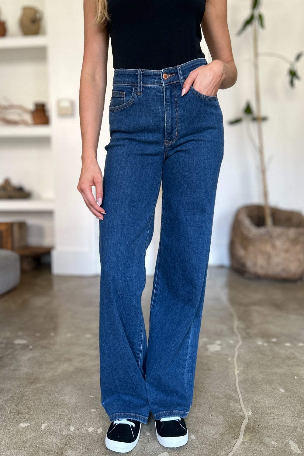 Judy Blue Full Size High Rise Straight Jeans 
