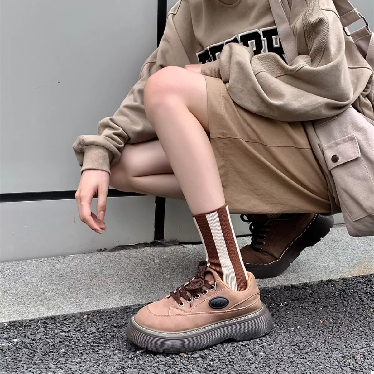 Contrast Striped Crew Socks Lingerie & Nightwear