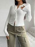 Devine Button Up Long Sleeve T-Shirt 