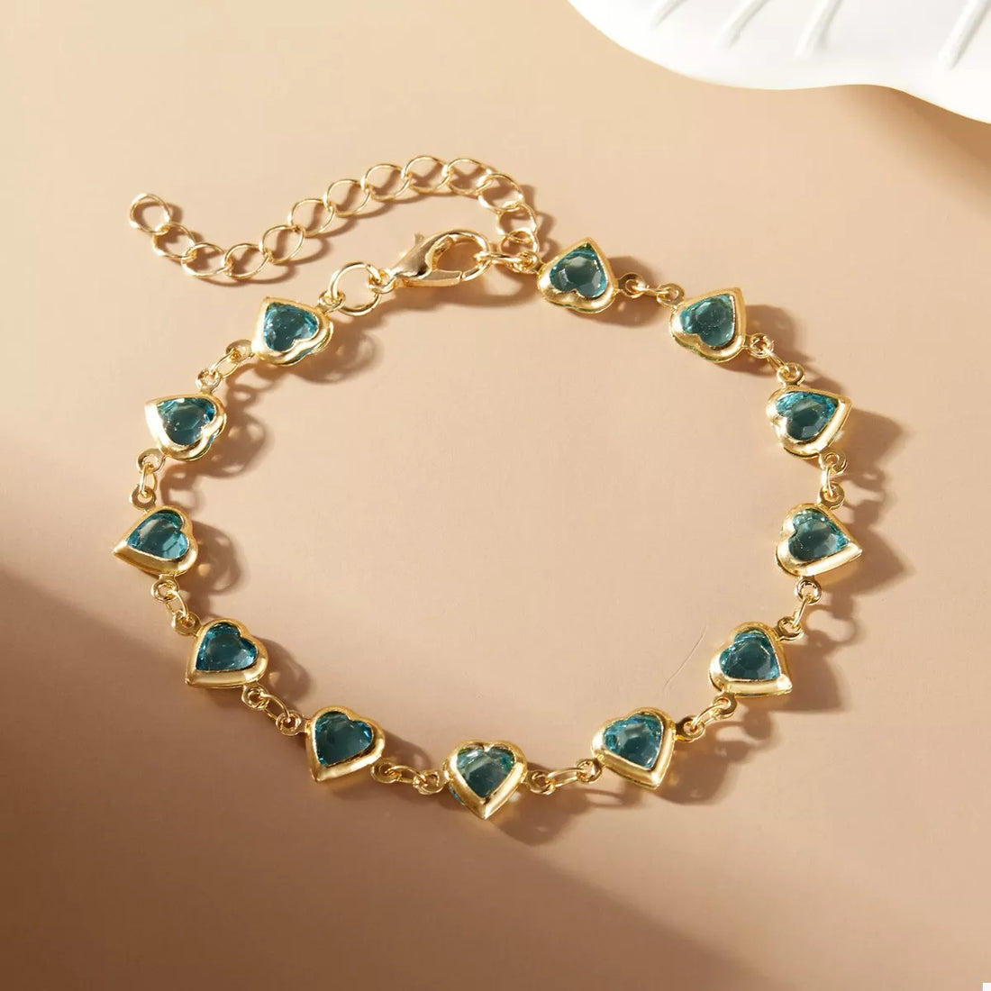 18K Gold-Plated Heart Bracelet 