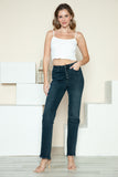 Judy Blue Full Size Button Fly Hem Destroy Straight Jeans 