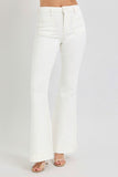 RISEN Full Size High Rise Front Patch Pocket Flare Jeans 