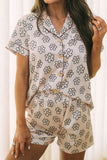 Flower Printed Top and Shorts Lounge Set Lingerie & Nightwear